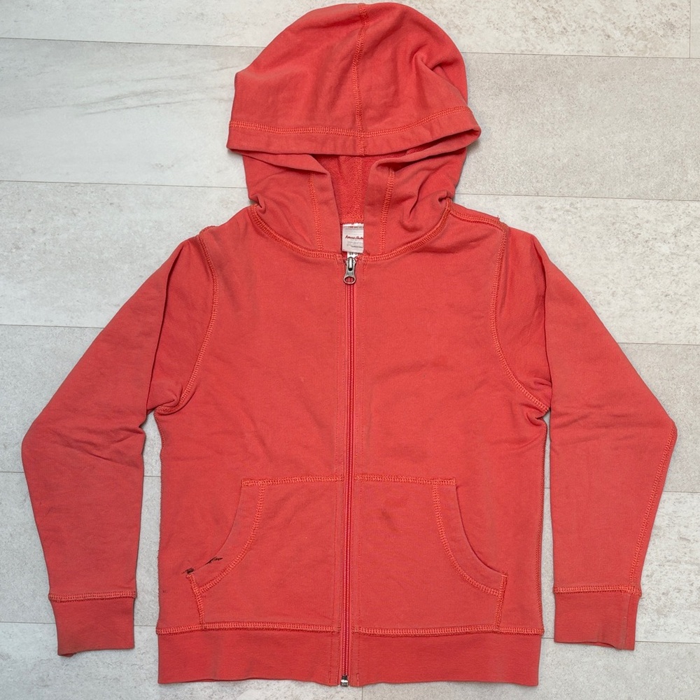 Hanna Andersson coral zip up hoodie